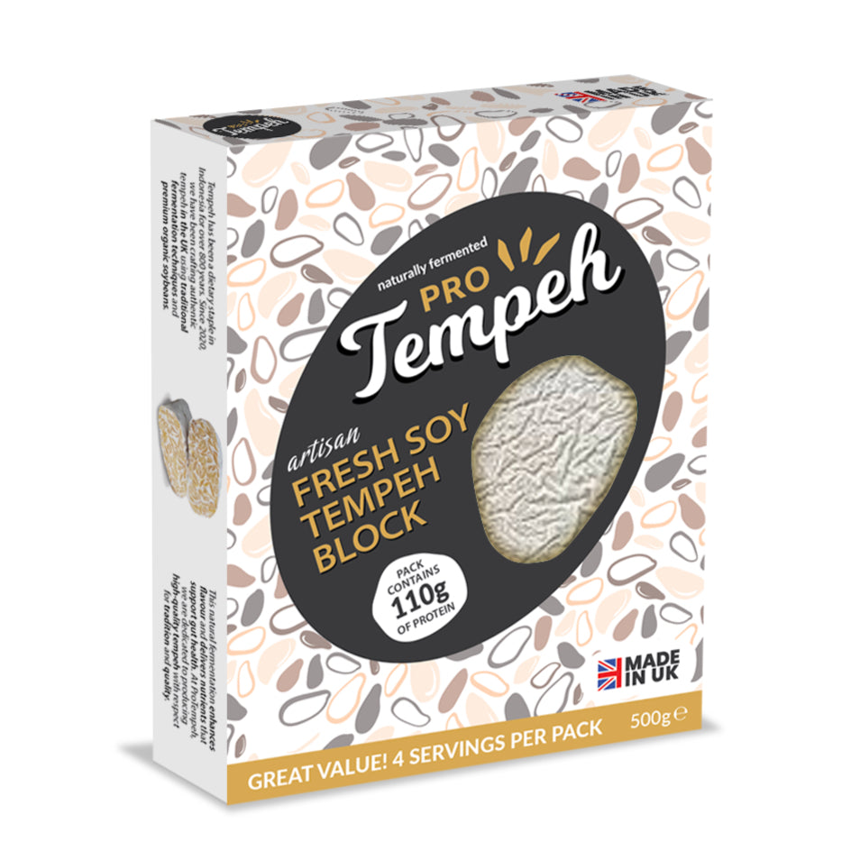 Pasteurised Tempeh 1kg, 2 × 500g (Wholesale)